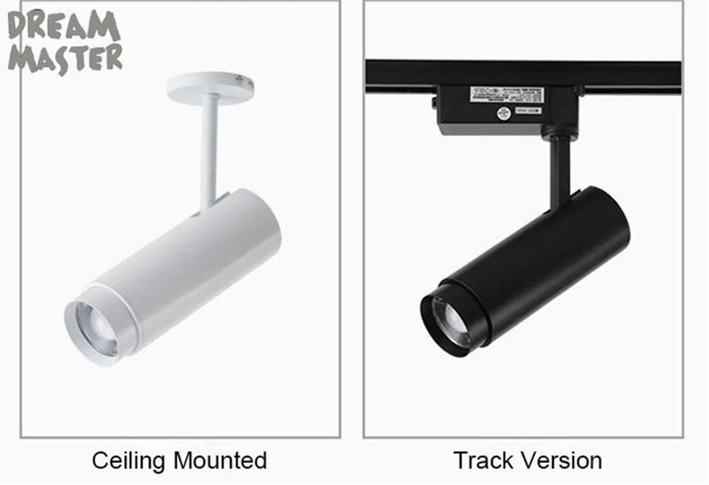 Axyaa LED Track Spotlights 5/7/10/15/20W - Zoom Adjustable Rail Lamp - Modern Art Deco
