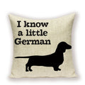 Dachshund Linen Pillow Cover for Sofa Decor Axyaa Home Decorative Cushion Case