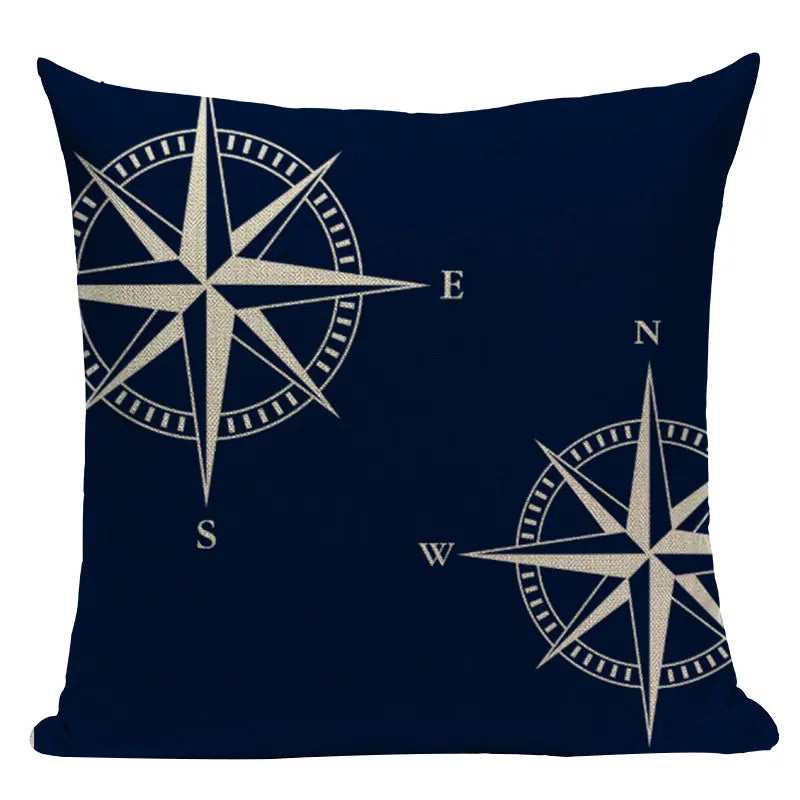 Nautical Anchor Throw Pillow Cover - Axyaa Branded Home Decor Collection