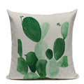 Axyaa Yellow Cactus Watercolor Cushion Cover Farmhouse Decor Pillowcase
