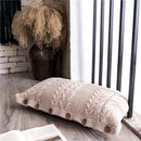 Axyaa Red Peacock Coffee Ivory Knit Cushion Cover 35x65cm for Sofa Bed Decor