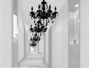 Axyaa Black Crystal Chandelier: Luxury Candle Lamp for Stylish Living Rooms & Bedrooms
