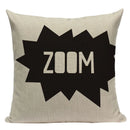 Axyaa Simple Geometry Pillowcase - Zebra Leopard Print Home Cushion