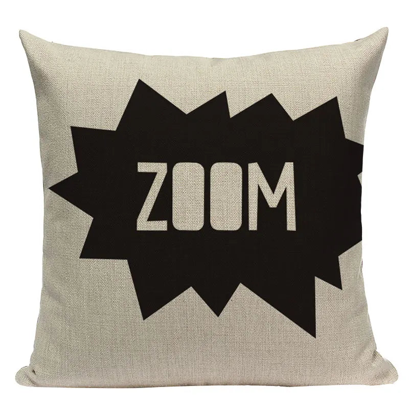 Axyaa Simple Geometry Pillowcase - Zebra Leopard Print Home Cushion