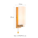 Axyaa Nordic Glass Shade Sconce Wall Light Home Bedside LED Fixture