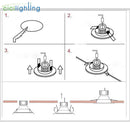 Axyaa 5W Square Wood LED Downlight for Modern Industrial Office or Home Cabinet Lighting