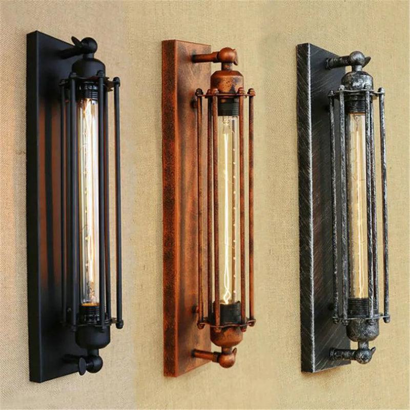 Axyaa Rustic Wall Sconce with Edison Bulb Included