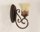 Axyaa Vintage Retro Metal Glass Wall Sconce Classic Light Fixture Lighting