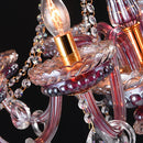 Axyaa Purple Red Crystal Chandelier - Luxury Bedroom Lighting