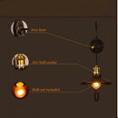 Axyaa Loft Wall Lamp: Adjustable Iron Pulley Light, Industrial Style for Home, Restaurant, Cafe