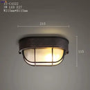 Axyaa Round LED Ceiling Light Fixture Vintage Retro Country Style