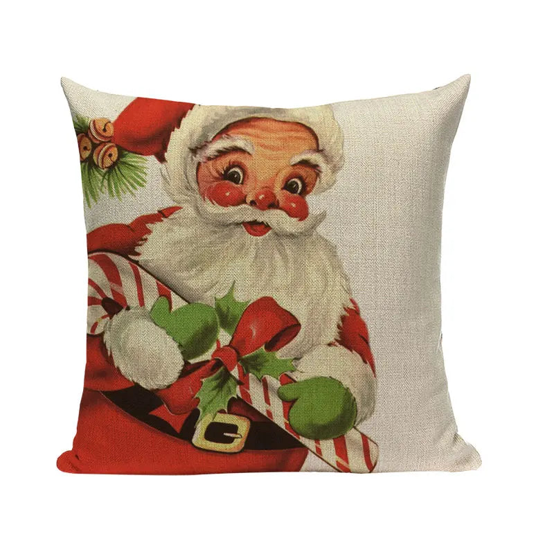 Axyaa Christmas Cushion Cover: Festive Square Pillow Case for Home Xmas Ambience