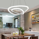 Axyaa LED Circle Rings Pendant Lights for Modern Living and Dining Rooms