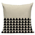 Axyaa Geometric Linen Cushion Cover 45x45cm - High Quality Decor Pillow