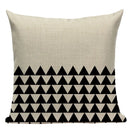 Axyaa Geometric Linen Cushion Cover 45x45cm - High Quality Decor Pillow