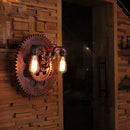 Axyaa Vintage Wood Wall Lamp: Industrial Loft Retro Design for Living Room, Bedroom, Cafe