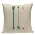 Axyaa Farmhouse Geometric Cushion Covers in Green and White