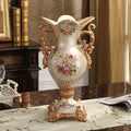 Axyaa Luxury Palace Resin Vase Figurine for Home Decor & Wedding Gift