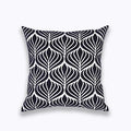 Axyaa Geometric Blue Embroidered Cushion Cover, 45x45cm, Home Decor