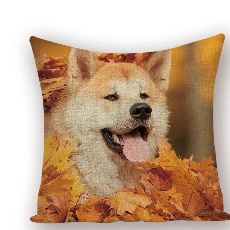 Axyaa Animal Dog Pillow Covers: Golden Retriever, Boston Terrier, Chihuahua Decor