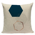 Axyaa Farmhouse Geometric Cushion Covers in Green and White