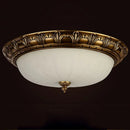 Axyaa Vintage Copper Ceiling Lamp with Round Glass Shade