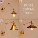 Axyaa Vintage Industrial Swing Arm Wall Lamp Gold Copper LED Sconce