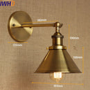 Axyaa Gold Arm Vintage Wall Lamp with Edison Bulb