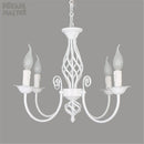 Axyaa Modern 8-Light White Iron Chandelier with LED Bulbs, European Style Living Room Lamps