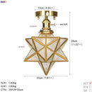 Axyaa Nordic White Ceramic LED Ceiling Light - Copper Ceiling Lamp