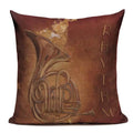 Axyaa Music Series High Quality Cotton Linen Cushion Cover Pillow Case