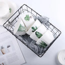Axya Nordic Green Plant Ceramic Square Eating Bowl