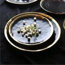 Axya Gold Black Retro Steak Dessert Tray Dinner Plates Bowls Set