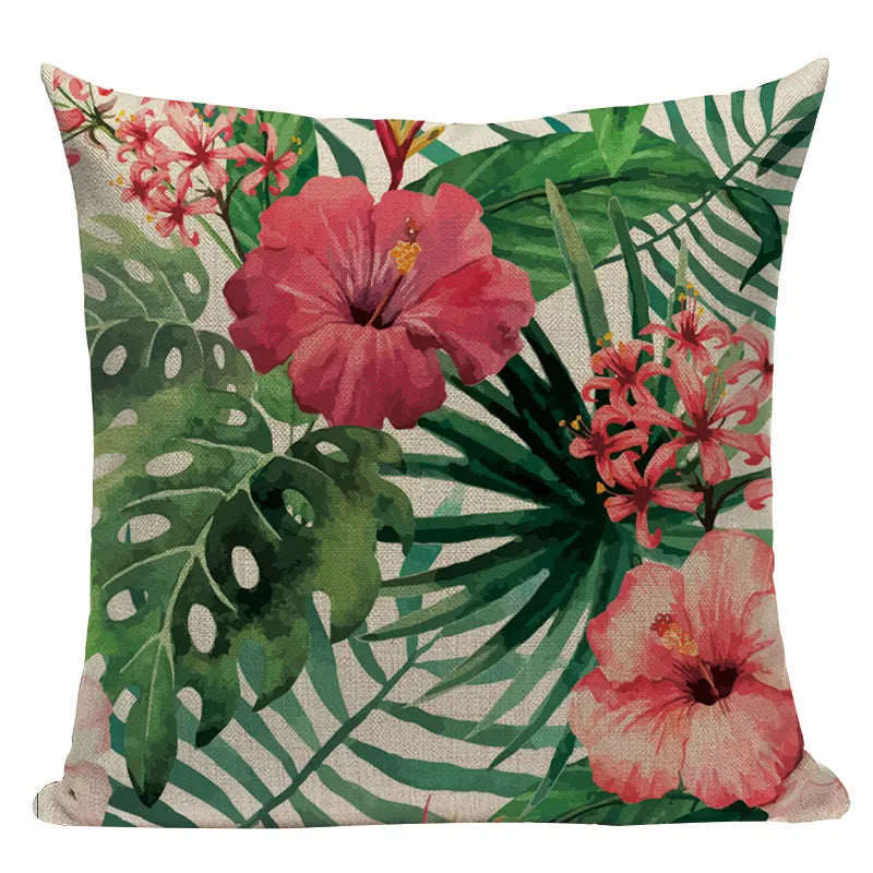 Axyaa Boho Kilim Leaf Cushion Cover - Retro Middle Eastern Style Home Decor