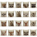 Axyaa Deer Print Cushion Cover 45x45cm Sofa Car Decor Pillow