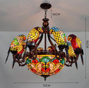 Axyaa Glass Parrot Pendant Chandelier for Luxury Spaces