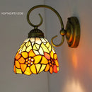 Axyaa Mediterranean Sea Stained Glass Sconces for Bedroom, Bathroom, and Aisle
