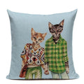Axyaa Cartoon Cat Cushion Cover: High Quality Linen Sofa Home Decor Pillowcase