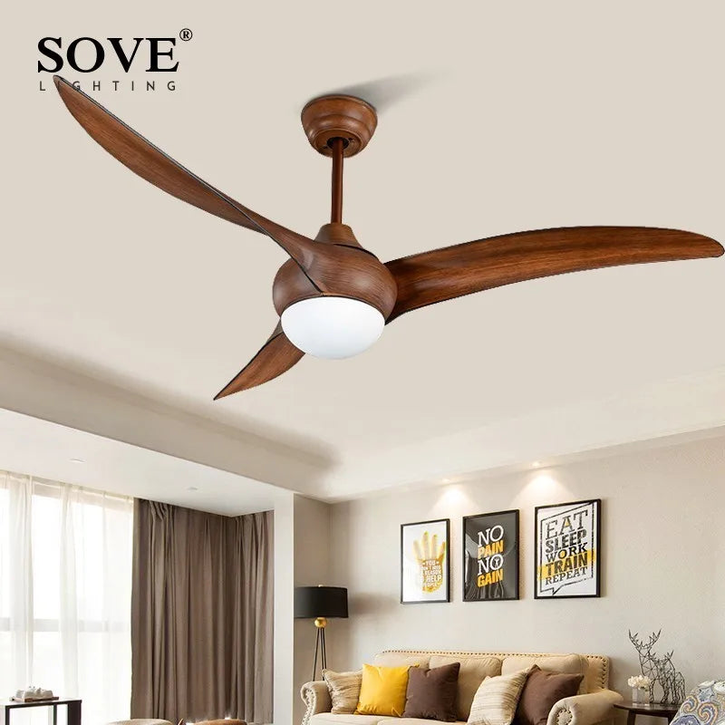 Axya 52" LED Brown DC 30W Ceiling Fan with Lights & Remote Control