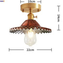 Axyaa Nordic Glass Copper LED Ceiling Light Vintage Ceiling Lamp