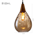 Axyaa Nordic Glass LED Pendant Lamp: Vintage Glass Ball Hanging Light Fixtures