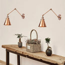 Axyaa Retro Adjustable Iron Wall Lamp Sconce, Industrial Black Brass Indoor Light.