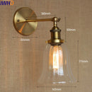 Axyaa Retro Glass Wall Lights - Rustic Loft Industrial Sconce