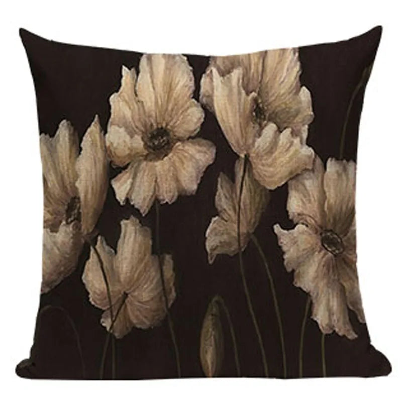 Retro Flower Cushion Cover - Axyaa Brand - Home Decor Luxury Pillows