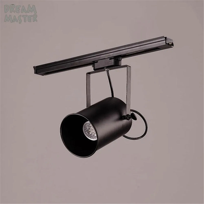 Axyaa Black Track Spotlights for Clothing Bar Store, 1 Phase Rail Lamp