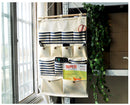 Axyaa Navy Blue Stripe Closet Door Organizer