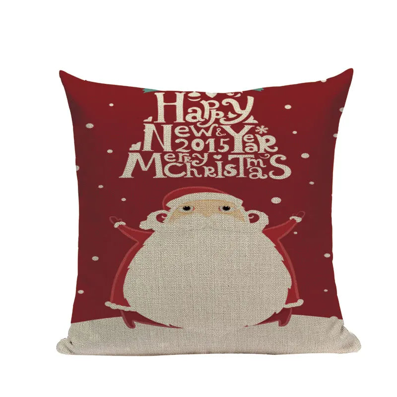 Axyaa Christmas Cushion Cover: Festive Square Pillow Case for Home Xmas Ambience