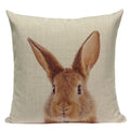 Axyaa Deer Print Cushion Cover 45x45cm Sofa Car Decor Pillow