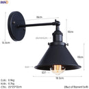 Axyaa Vintage Silver Wall Lamp Sconces Industrial Home Lighting