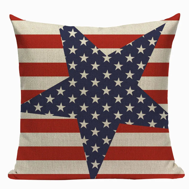 Axyaa Union Jack American Flag Throw Pillow Cases, 45x45cm, Top King Size Bed Print